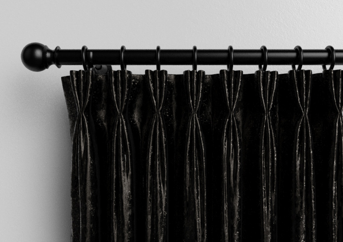 Crushed Velvet, Black Noir - Made to Measure Curtains - Image 11